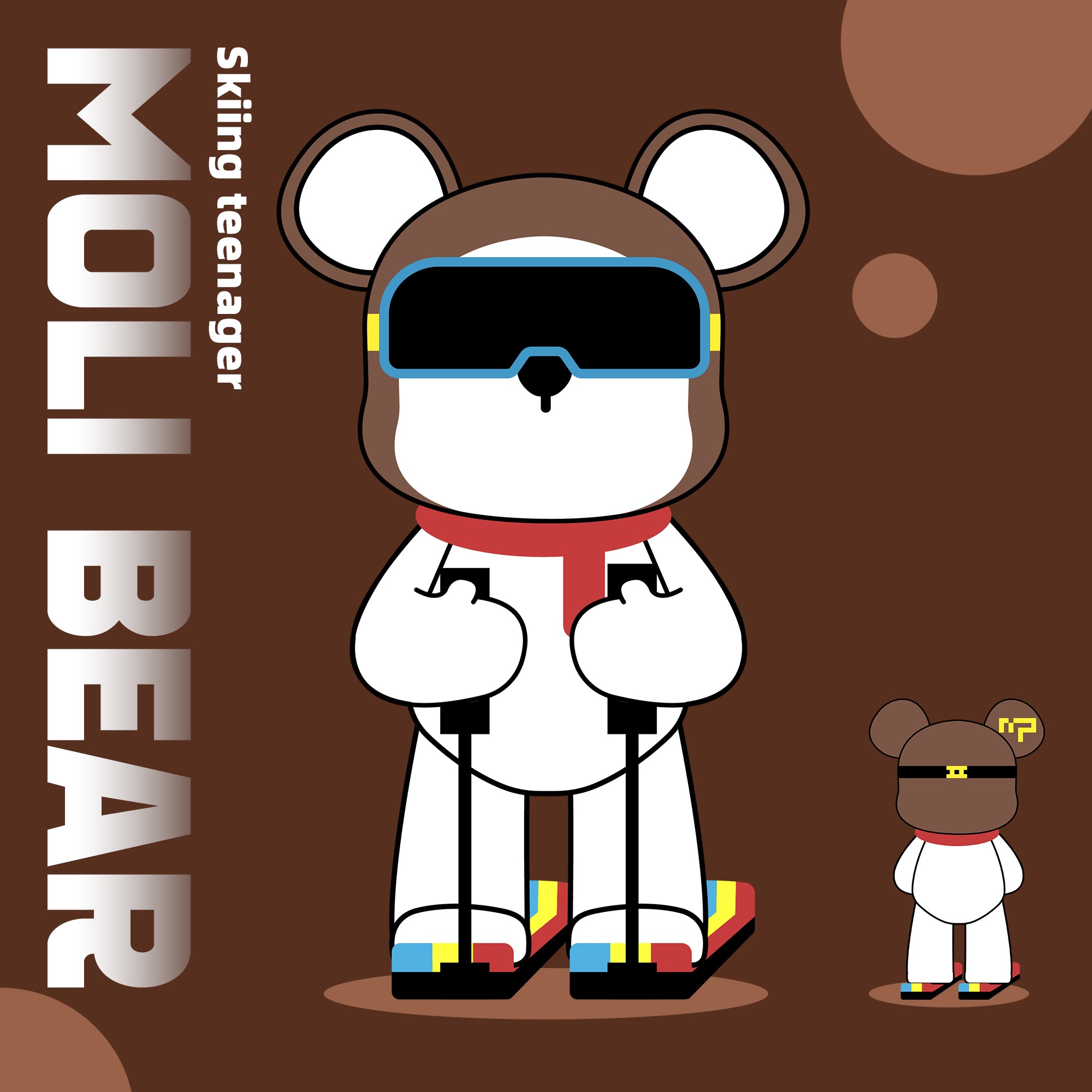 Skiing Teenager Bear