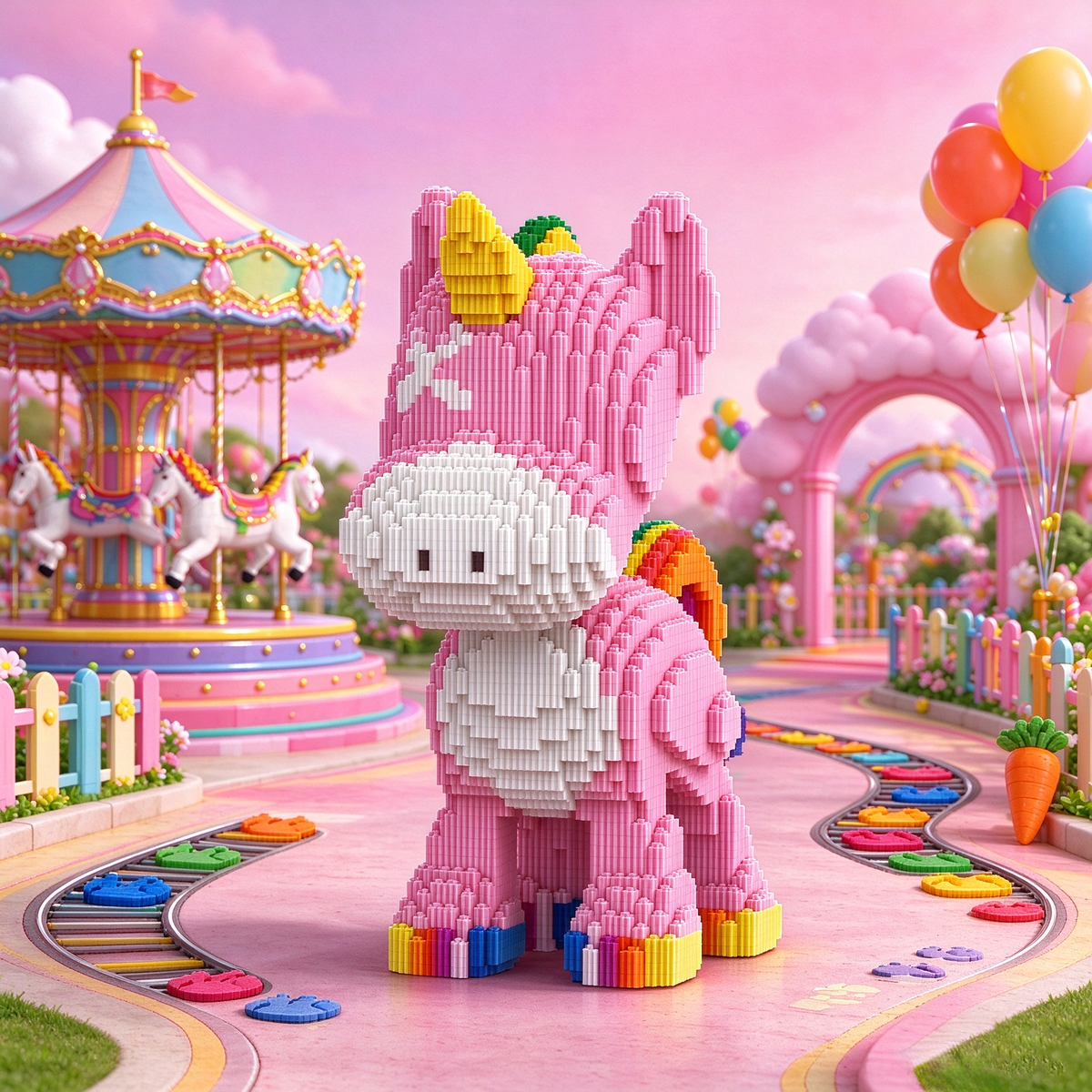 Vibrant Pink Mini Donkey-thumbmail-2