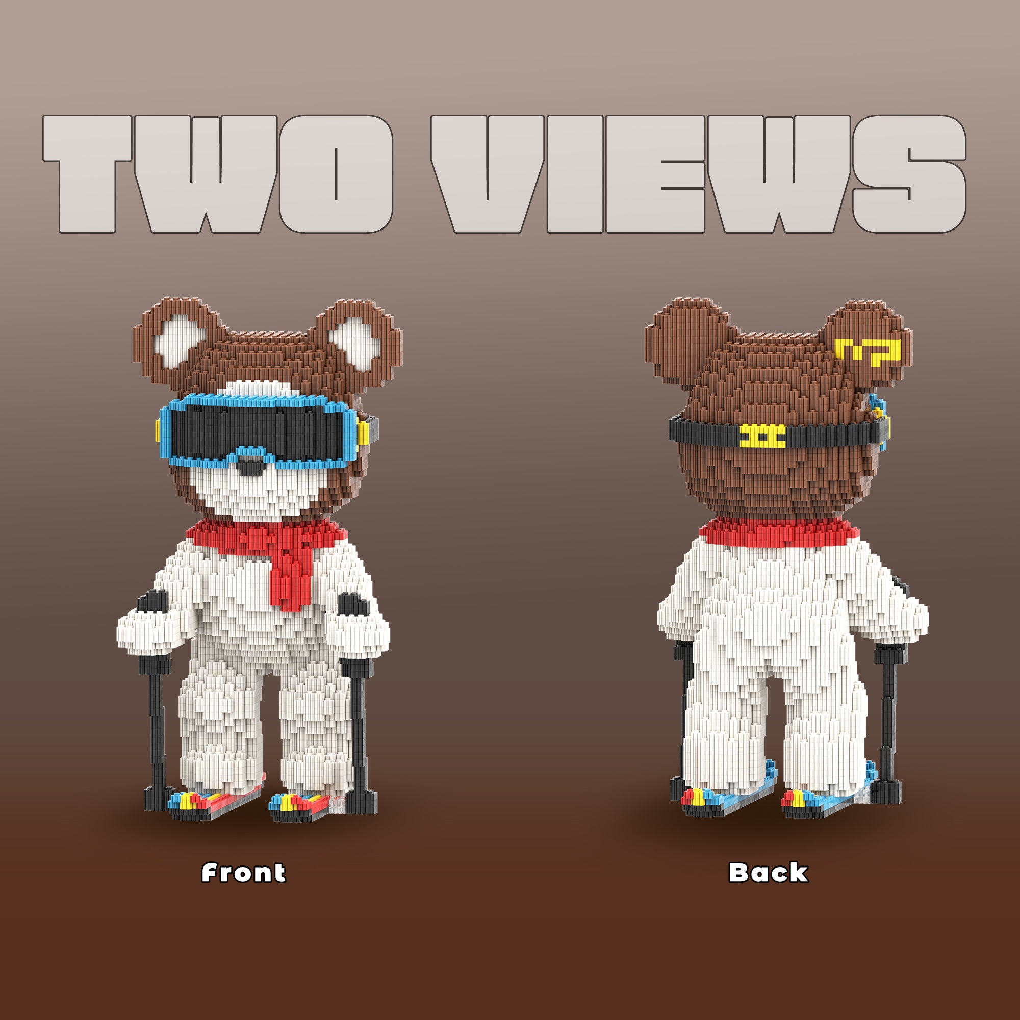 Skiing Teenager Bear