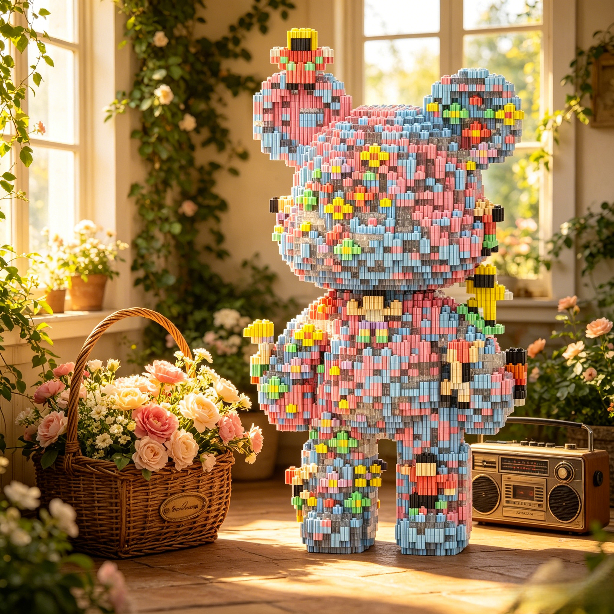 Pink-a mountain with flowers Bear-thumbmail-3
