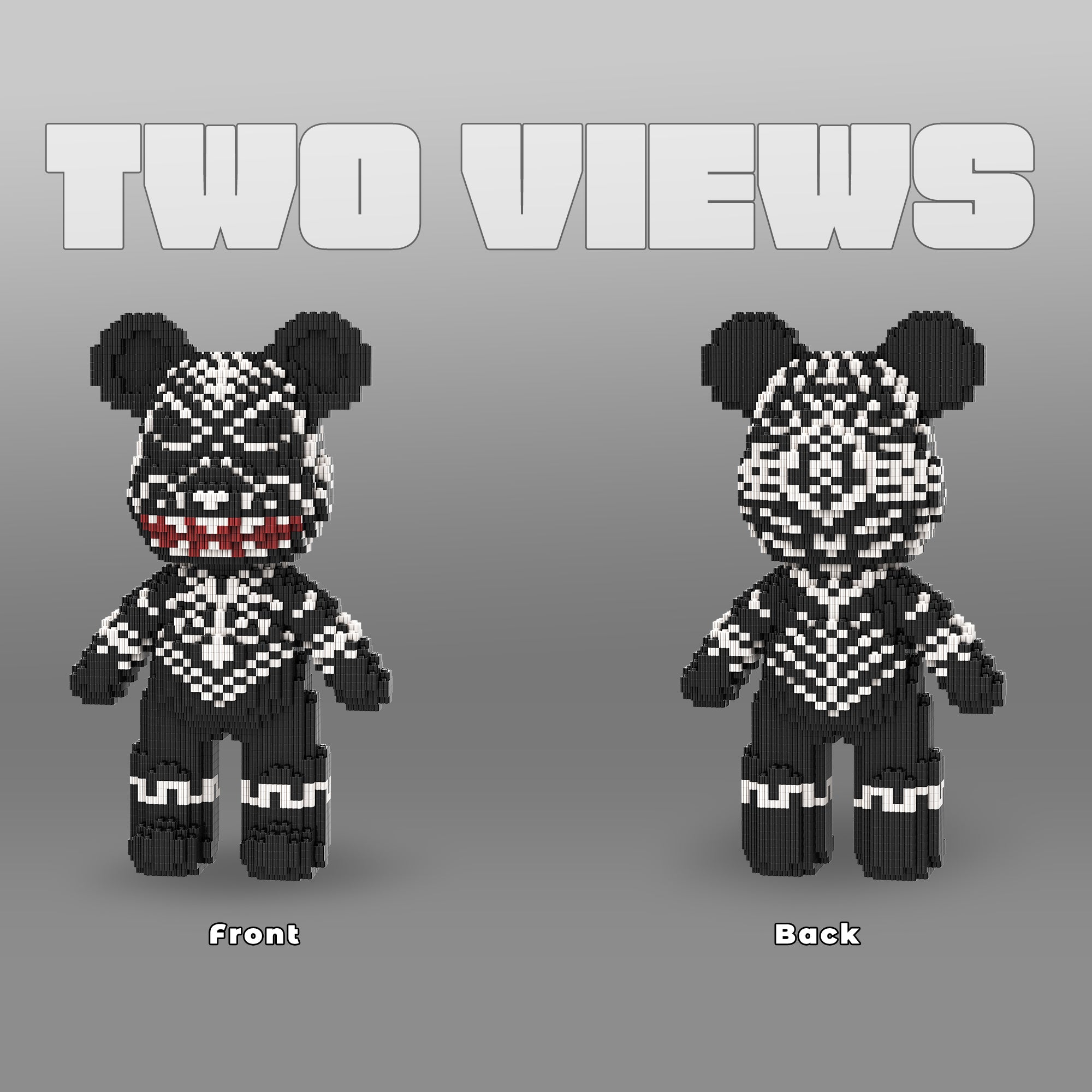 Black Totem Bear adult building blocks